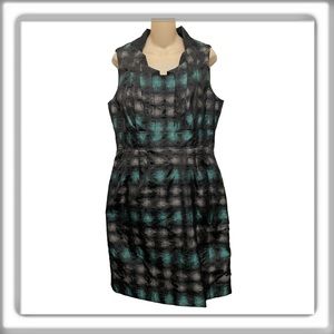 Antonio Melani Black Emerald City Sleeveless Lined Dress Abstract Print  Size 14